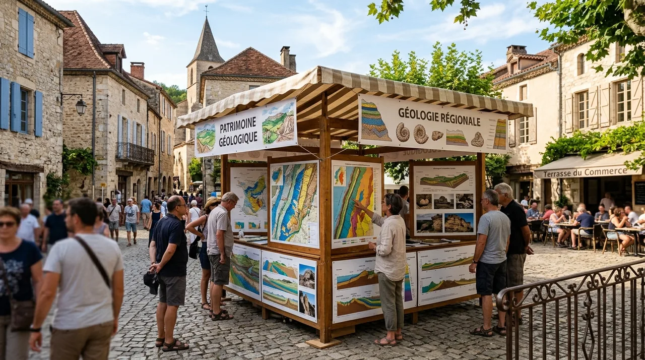 Bannière officielle et charte de préservation géologique en Occitanie